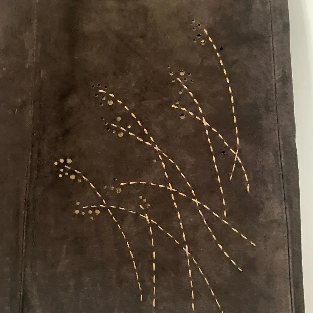 Ann Taylor Loft Suede Leather Skirt - Picture 5 of 6